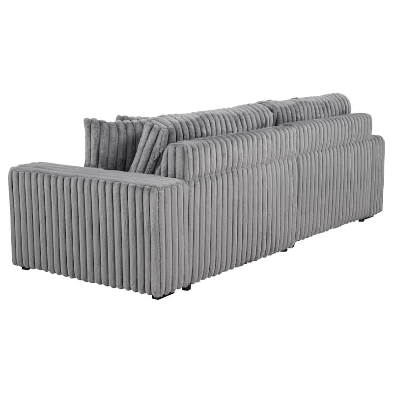 Jacana Corduroy Upholstered Dual Power Chaise Sofa