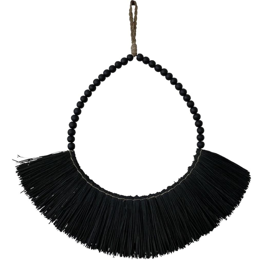 Artissance 30 in. Tall Black/Natural Finish Straw Wall Decor Small