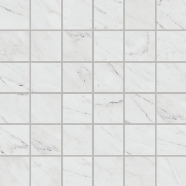 Daltile MA22MSMT1P Marble Attache Lavish - 2" x 2" Square Straight Joint Mosaic Floor and Wall Tile - Matte Marble Visual -