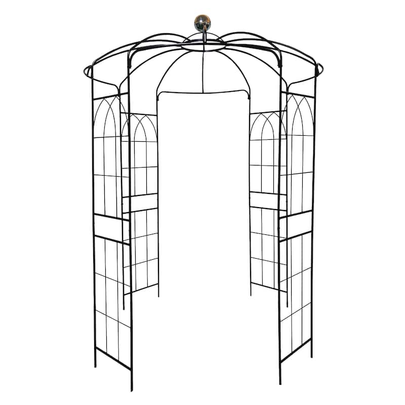 White Metal Garden Arch Pergola Pavilion for Wedding Ceremony