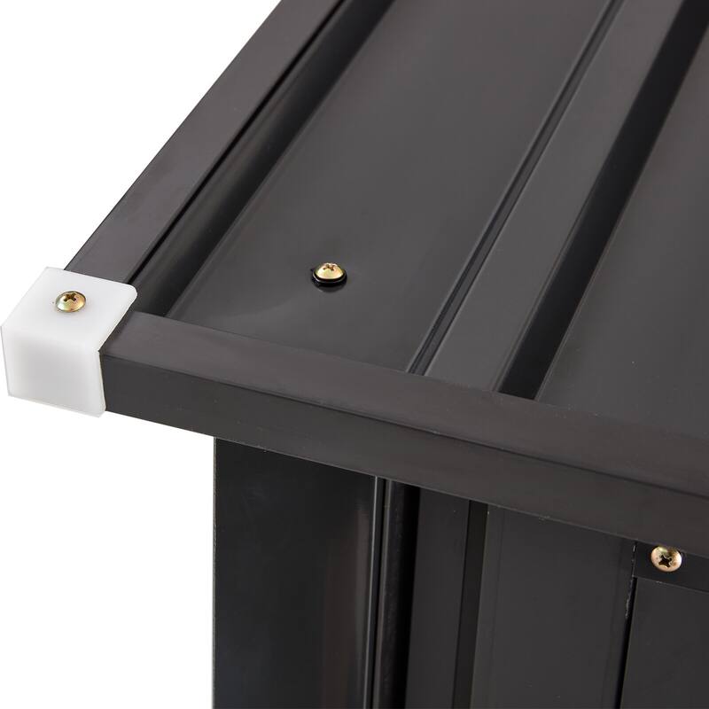 CUSchoice 3x3FT Single Lockable Door Small Steel Garden Shed, Outdoor Utility Tool Shed