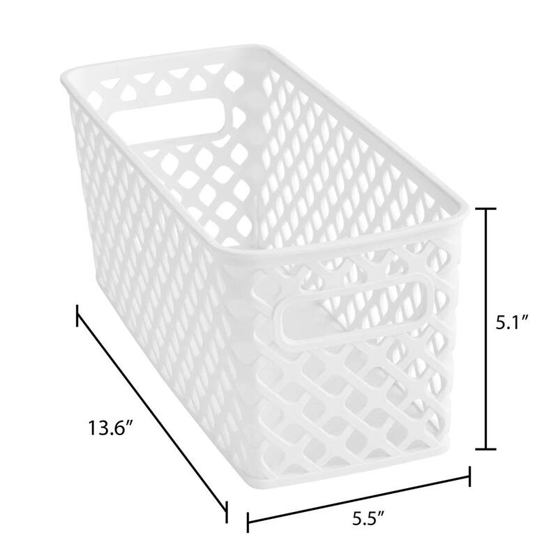 Long Rectangular Decorative Storage Basket, Set of 4
