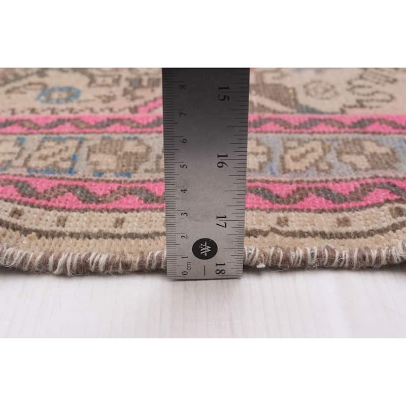ECARPETGALLERY Hand-knotted Antalya Vintage Cream Wool Rug - 3'3 x 4'8