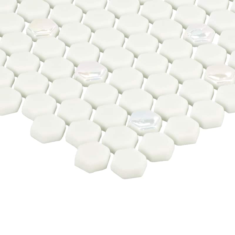 Daltile Starcastle 5/8" Mini Hexagon Glass Wall and Floor Mosaic (15 PC Per Carton) (13.80 SQFT Per Carton)