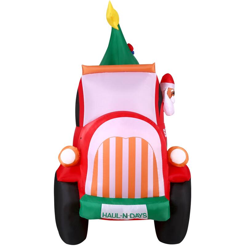 Christmas Time 6-Ft. Pre-Lit Inflatable Christmas Pickup Truck Outdoor Christmas Decoration