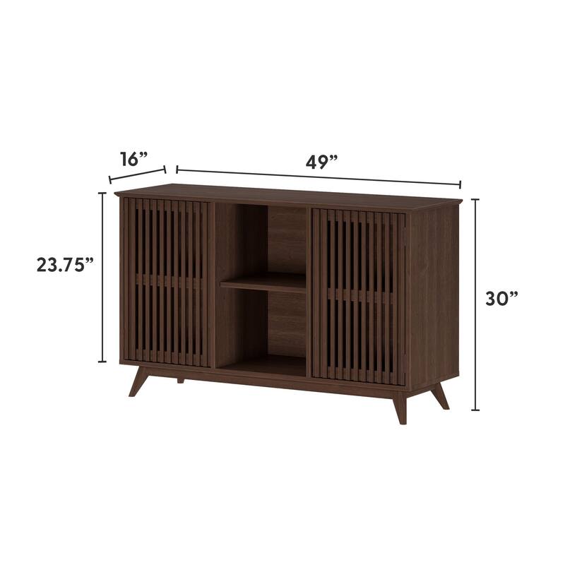 Plank and Beam Mid-Century Modern 2-Door TV Stand