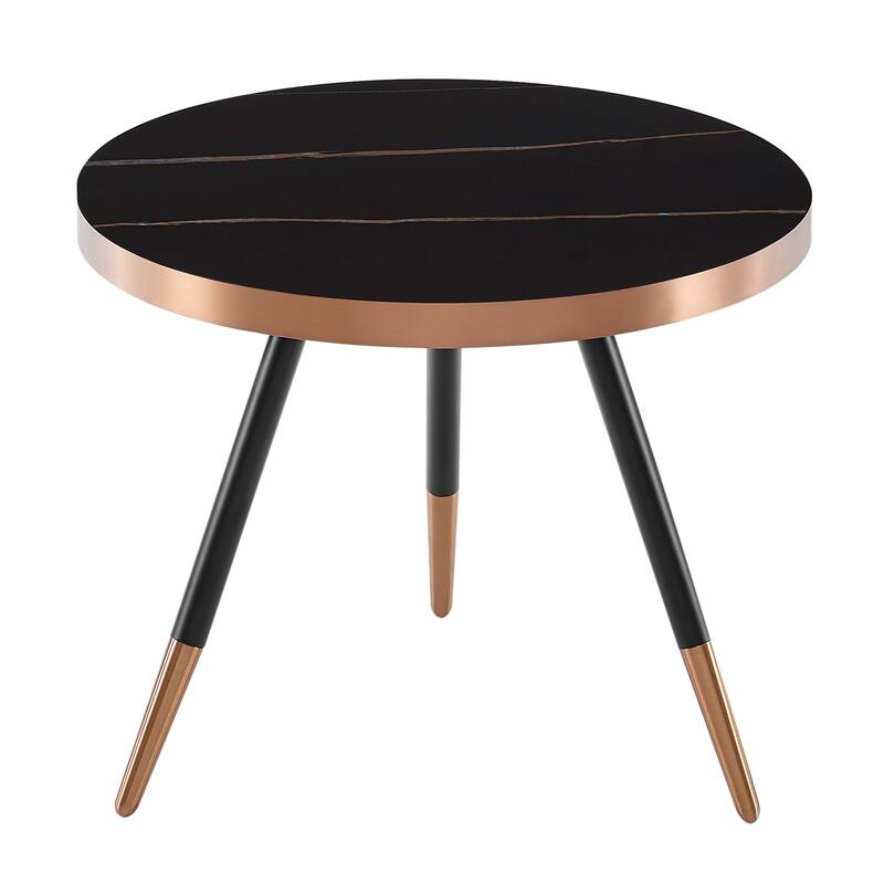 Modrest Cayson Modern Black Ceramic Small Coffee Table