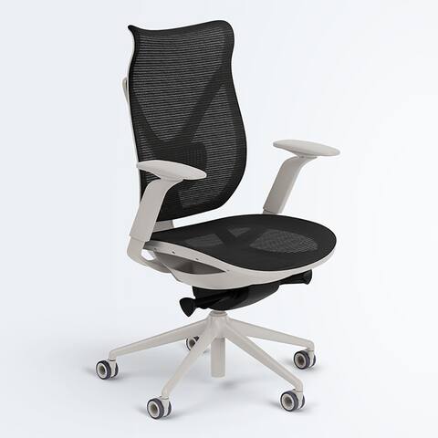 Onda Mid Back All Mesh Ergonomic Office Chair, Light Gray Frame