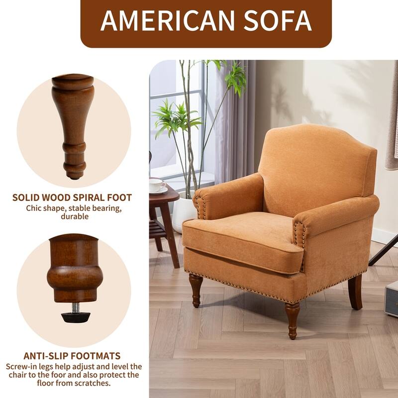 Comfy Chenille Club Sofa Chair