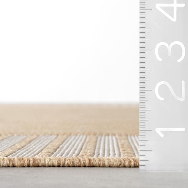 dimension image slide 2 of 17, Nuloom Leah Classic Bordered Indoor/Outdoor Area Rug