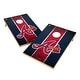 preview thumbnail 1 of 3, Vintage Atlanta Braves MLB Regulation 2x4 Cornhole Set Include Carry Case