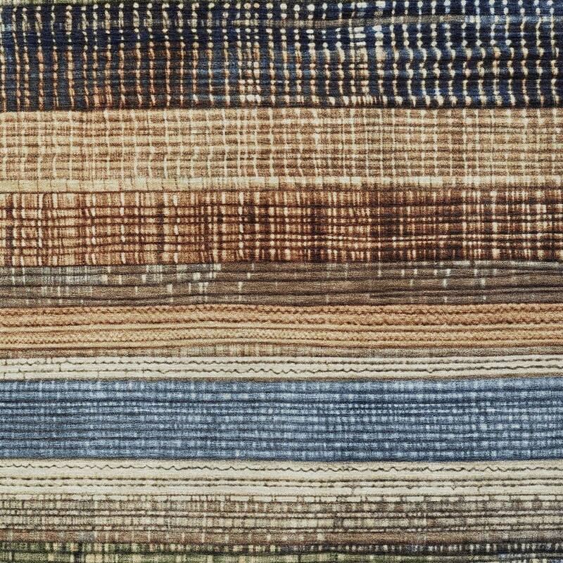 HomeRoots Striped Transitional Rectangle Outdoor Rug