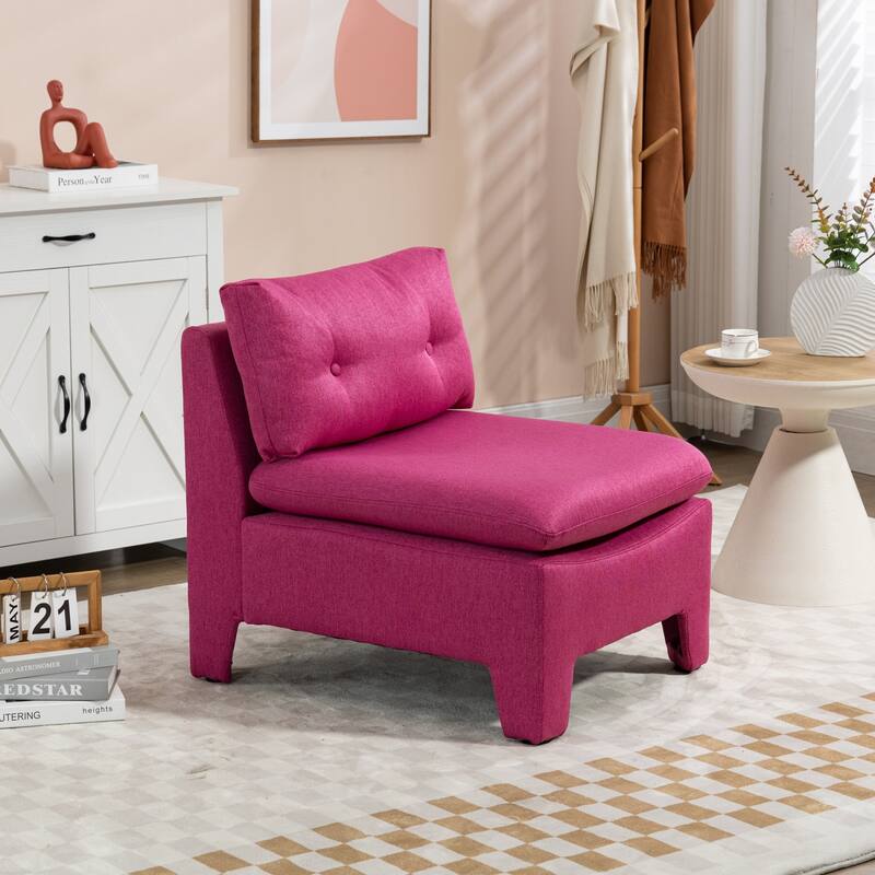 Cushioned deep seat, single lazy chair for Living room - Red