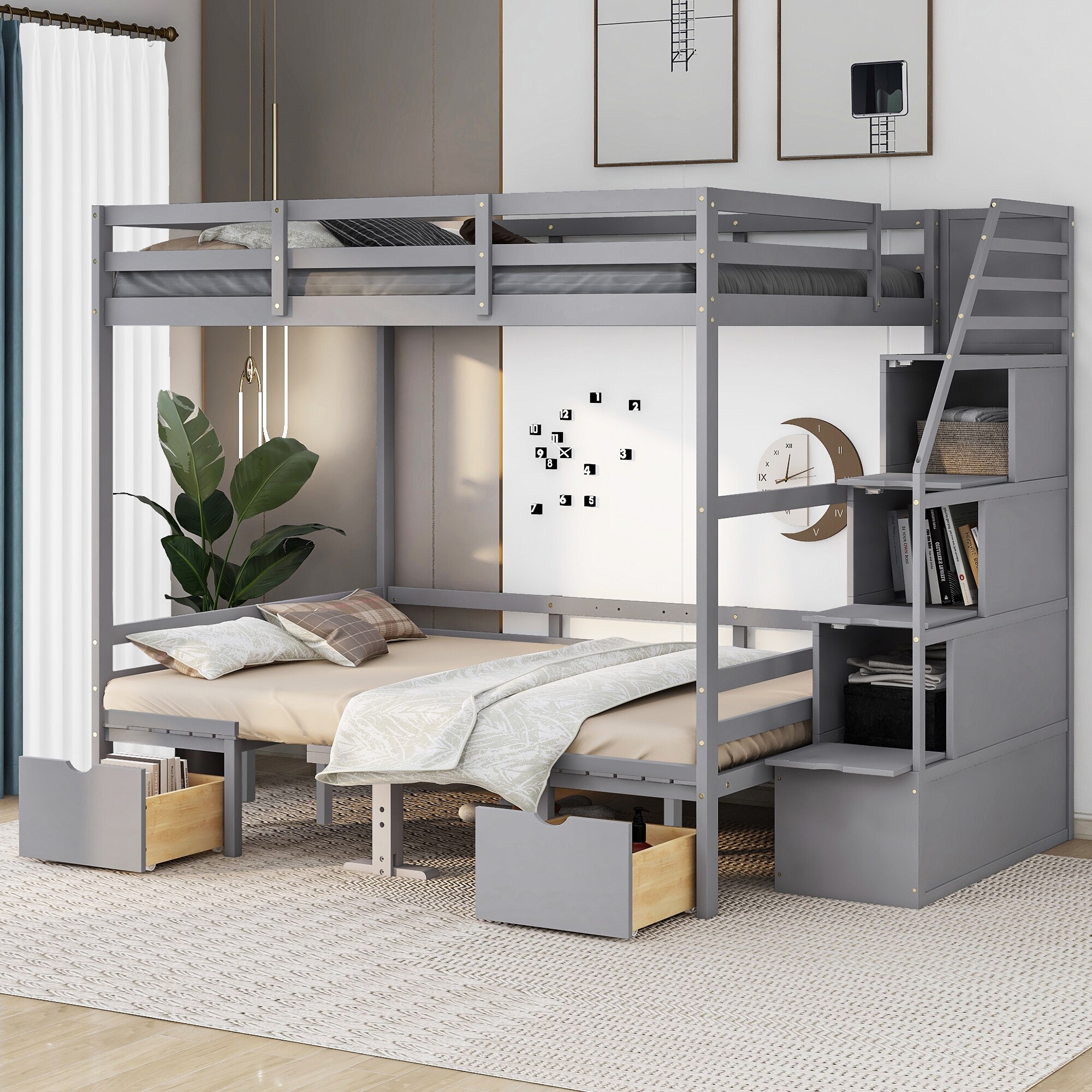 Under loft bed seating best sale