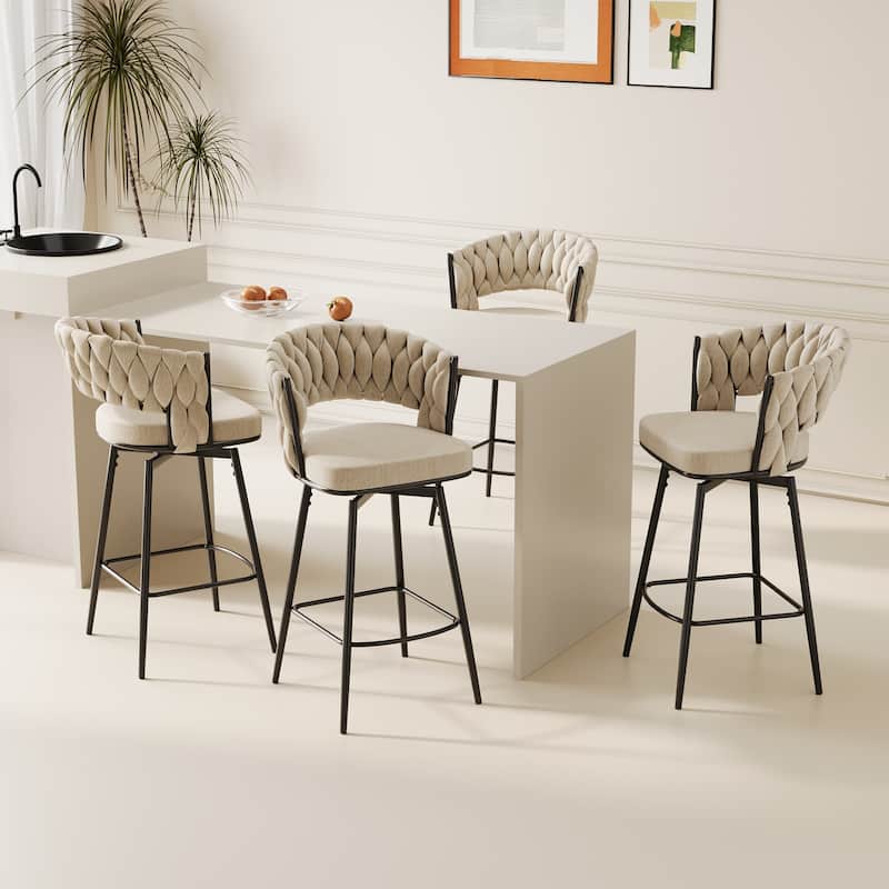 360°Swivel Bar Chairs Set Of 2