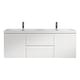 preview thumbnail 5 of 169, CASAINC Floating Bathroom Vanity with Resin Top Basin and Soft Closing Drawers 60 in - Glossy White