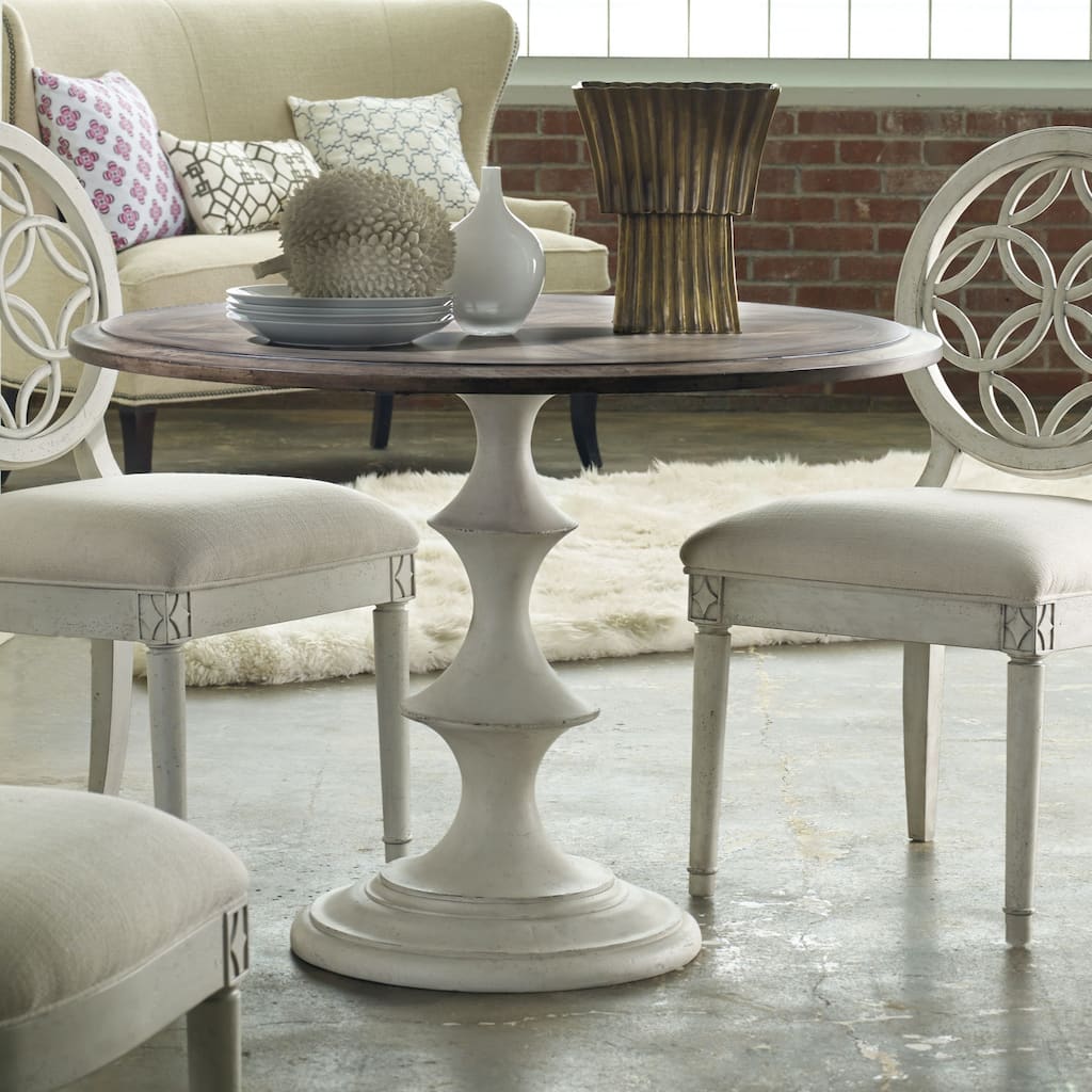Hooker Furniture Brynlee 42" Round Shabby Chic Farmhouse Dining Table