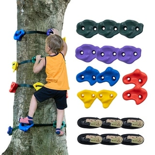 Ninja Tree Climbing Kit, Tree Climbing Holds and Ratchet Straps for Outdoor Ninja Warrior Obstacle Training
