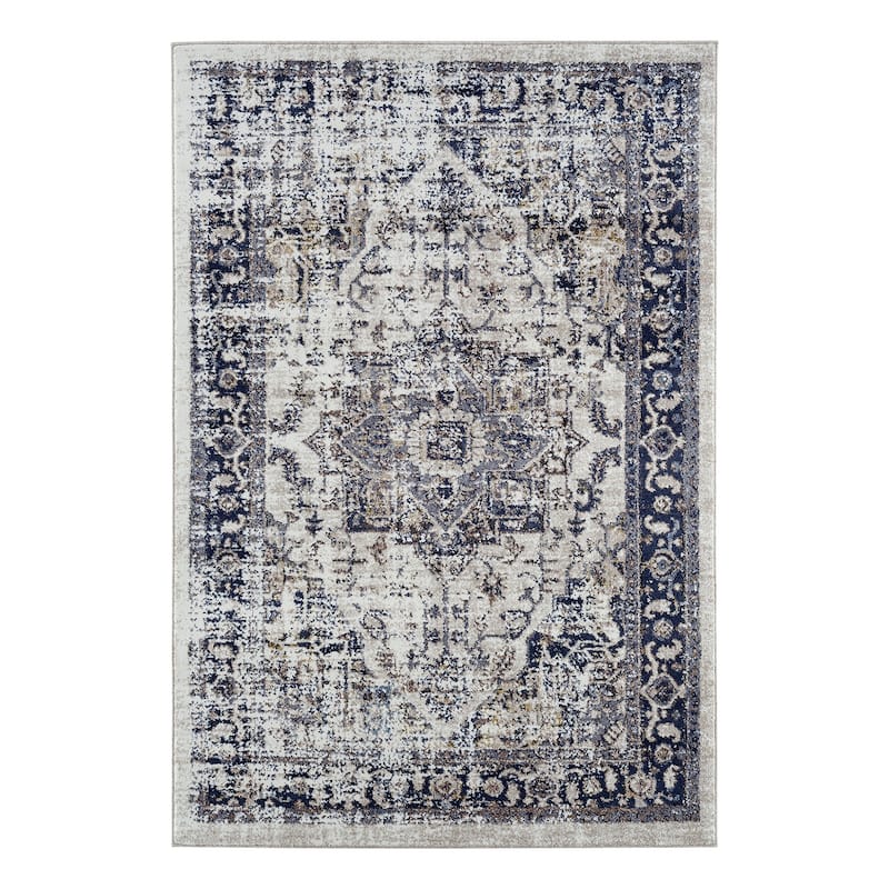 Milan Cream/Tribeige Polypropylene Area Rug