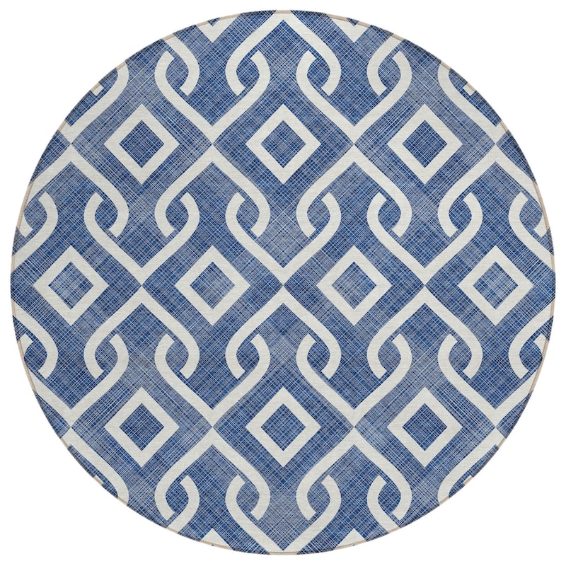 HomeRoots Geometric Transitional Rectangle Outdoor Rug