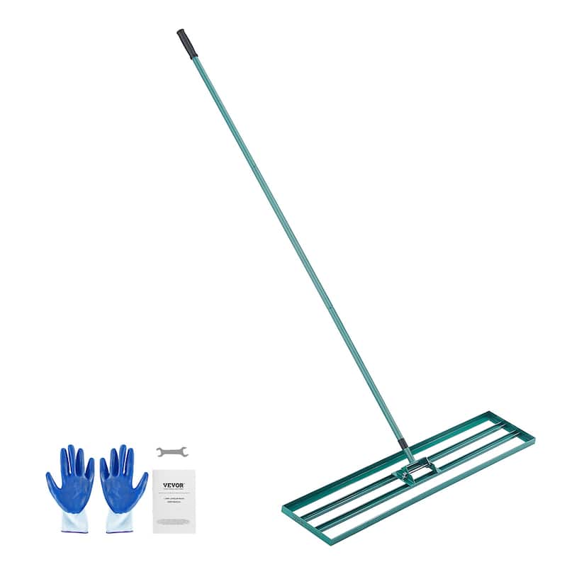 VEVOR Lawn Leveling Rake,Heavy-duty Lawn Leveler,Yard Leveling Rake Suit for Garden,Golf Lawn,Farm - 48"x10" Level