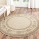 preview thumbnail 10 of 125, SAFAVIEH Courtyard Sheila Indoor/ Outdoor Waterproof Patio Backyard Rug 5'3" Round - Natural/Brown