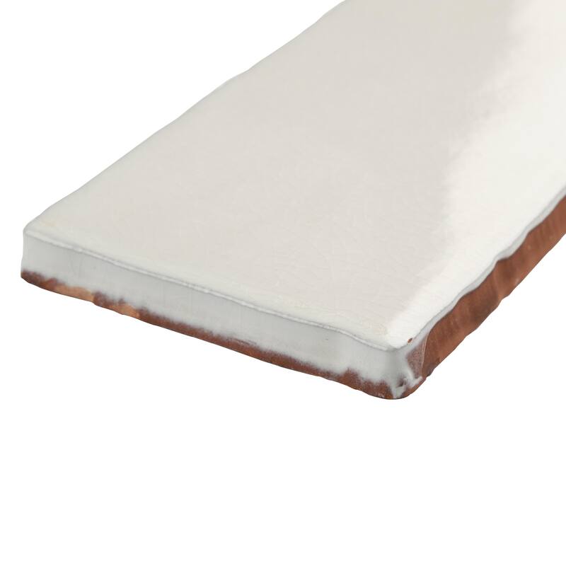 Merola Tile Antic Craquelle White 3" x 6" Ceramic Wall Tile