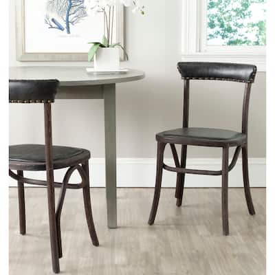 SAFAVIEH Tierra Country Classic Dining Antique Black Dining Chair (Set of 2) - 18Wx19Dx32H