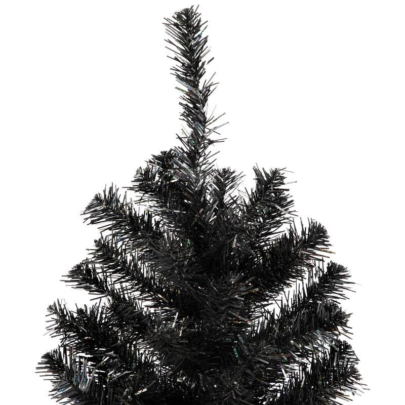 4' Slim Iridescent Brown Artificial Tinsel Christmas Tree - Unlit