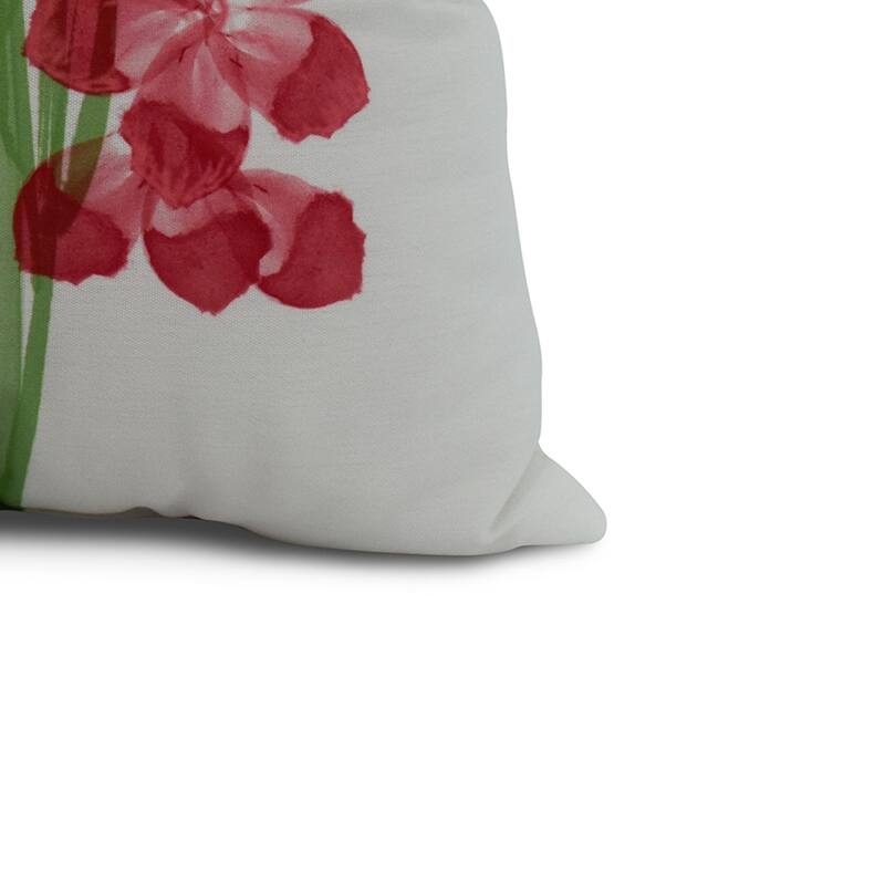 16 x 16 Inch Florpalida Floral Print Outdoor Pillow