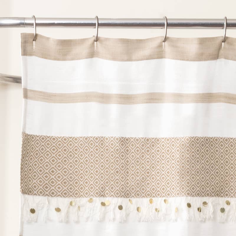 Lush Decor Malaika Stripe Shower Curtain