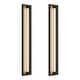 preview thumbnail 4 of 26, Matte Black Modern Linear Integrated LED Outdoor Wall Sconce with Vertical Light Strip 35.5-in H/2Pack