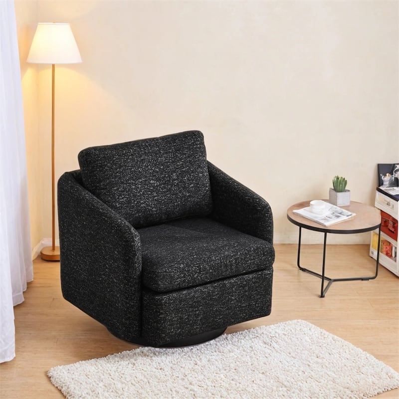 31.5"W Swivel Accent Chair and Comfy Round Accent Single Sofa Chair