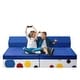 preview thumbnail 15 of 28, 10-Piece Modular Convertible Kids Play Couch Sofa Set with Removable Velvet Covers