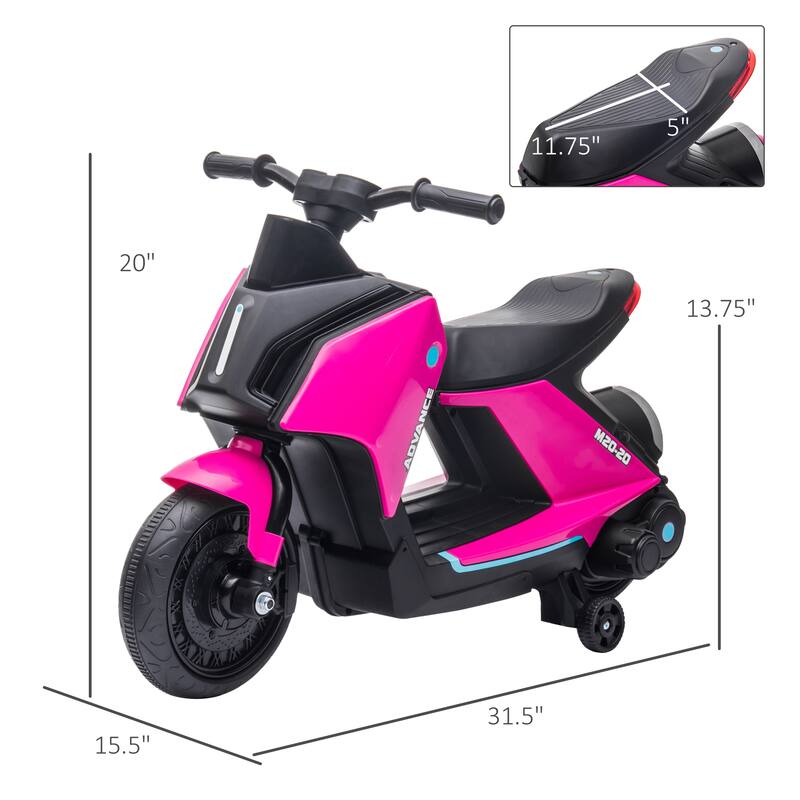 Battery-Powered Kids Motorcycle Ride-On Toy with Adjustable Speed, Working Headlights & Radio for Kids 2-4 Years