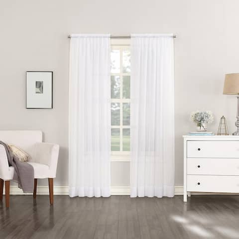 No. 918 Emily Voile Sheer Rod Pocket Curtain Panel, Single Panel