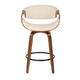 Option Cream Faux Leather/Walnut/Black Metal