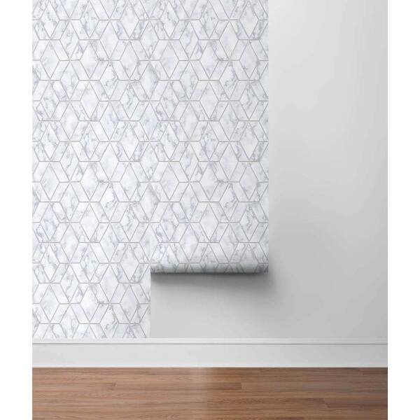 Shop Nextwall Faux Marble Tile Peel And Stick Wallpaper 20 5 In W X 18 Ft L Overstock 31477110