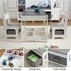 preview thumbnail 14 of 13, Kids Table and Chair Set 3 in 1 with Drawer for Toddlers Drawing