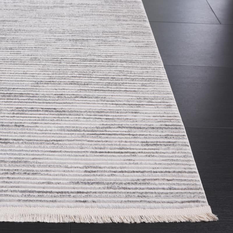 SAFAVIEH Whisper Quinty Contemporary Stripe Fringe Rug