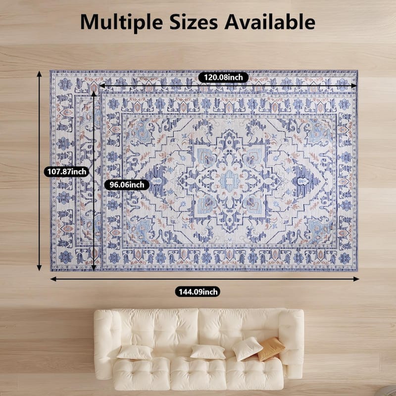 Rossetta 9x12FT Nordic-Style Polyester Carpet, Easy-to-Maintain and Silent - 96''x120'' inch