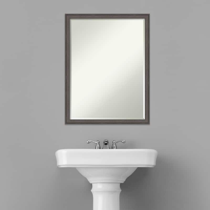Florence Half-Inch-Bevel Framed Bathroom Vanity Wall Mirror - Glass Size 18x24