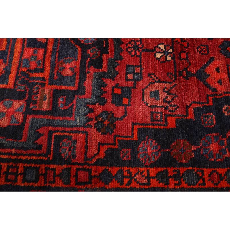 ECARPETGALLERY Hand-knotted Anatolian Vintage Dark Red Wool Rug - 4'4 x 7'1