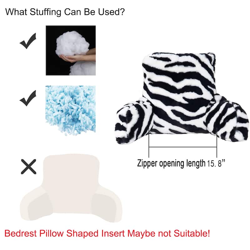 FauxFur Animal Pattern Reading Pillow Cover(Cover ONLY, NO INSERT)