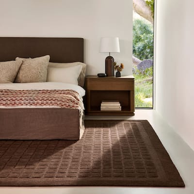 Fritz Checkered Wool Area Rug