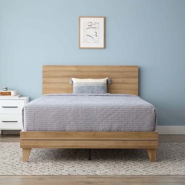 slide 2 of 48, Brookside Mabel Shiplap Platform Bed Frame with Headboard