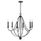 preview thumbnail 2 of 2, Bentley 30" 6-light Black Iron Chandelier