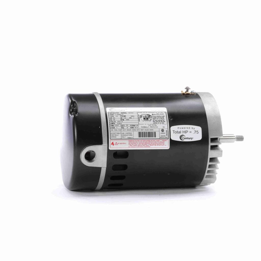 0.75 HP C Face Threaded Shaft Pool Pump Motor, 1 SF