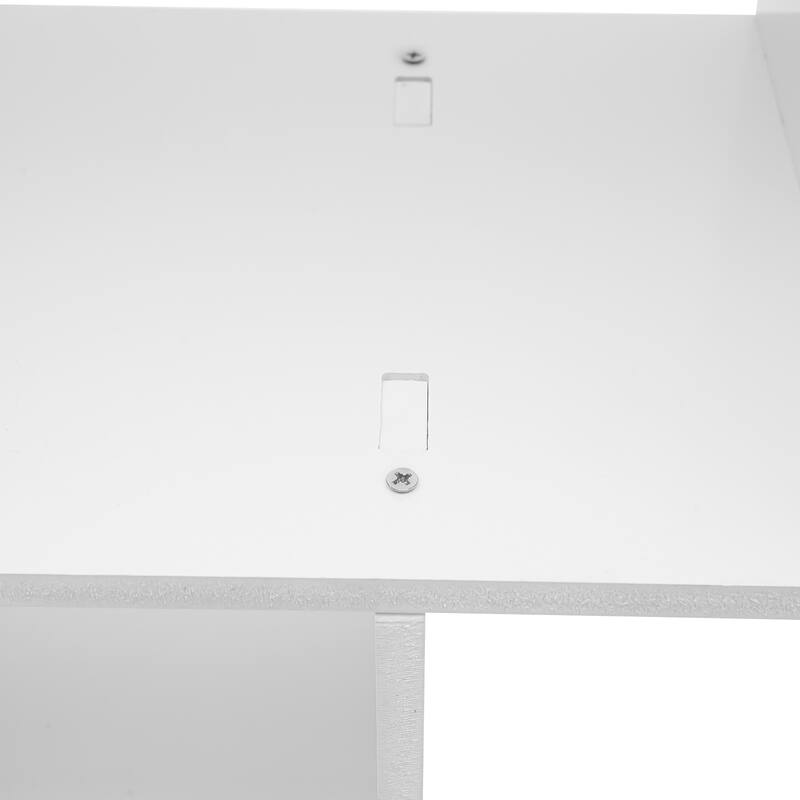 Modern PVC Board Bookcase with 9 Compartments Wall Mounted