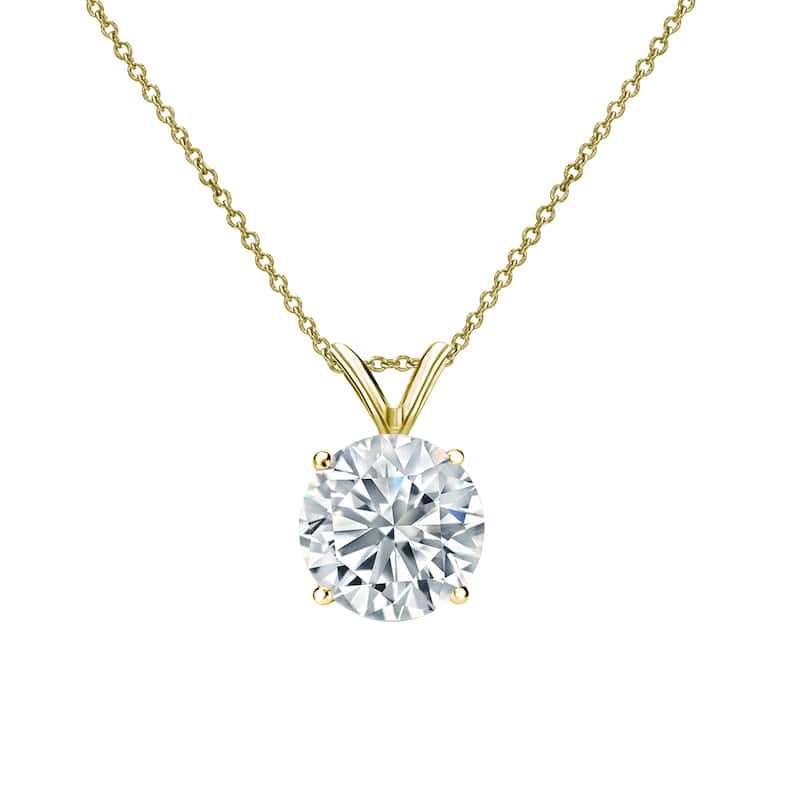 Vault Classics 1.00ct TW Natural Diamond 4-Prong Solitaire Pendant (I VS2) - Yellow